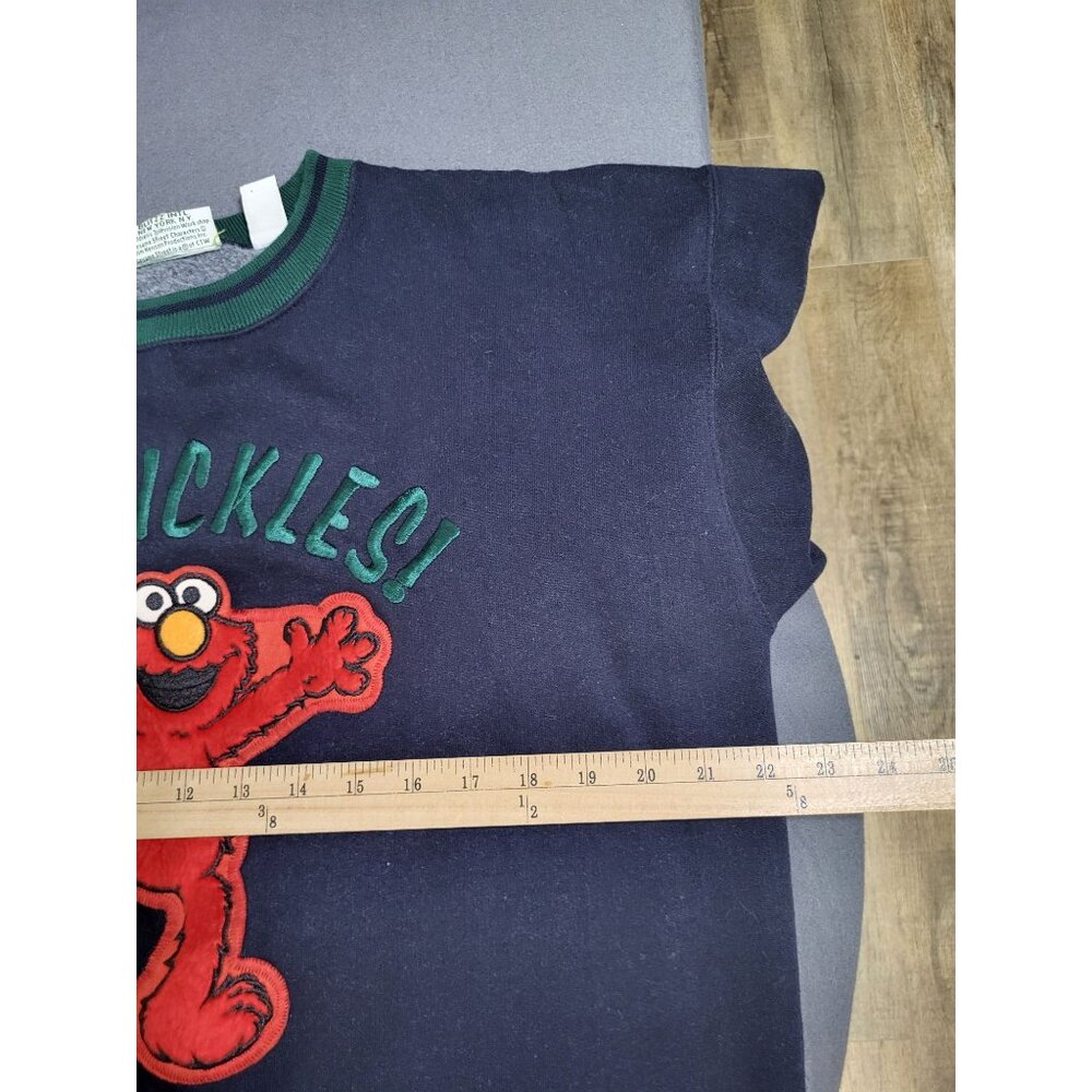 SESAME STREET ELMO "THAT TICKLES" Vintage Crewneck Sweatshirt Pullover SZ LG - Picture 7 of 9